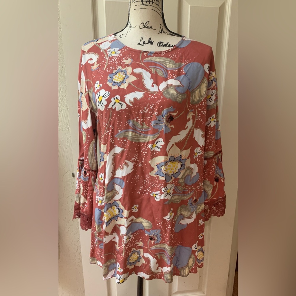 Anthropologie Jaase Boho Mini Floral Dress